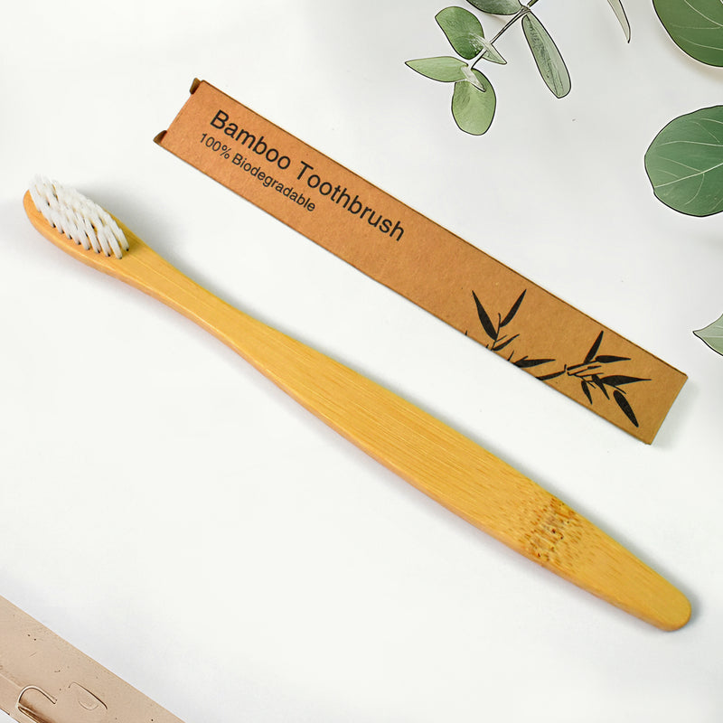 Wooden  Bamboo Brush Toothbrush Ultra Soft Bristles (1 Pc)