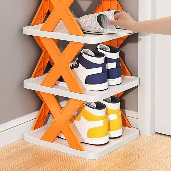 9065  5 Tier Shoes Stand Shoe Tower Rack Suit For Small Spaces Closet Small Entryway Easy Assembly And Stable In Structure Corner Storage Cabinet For Saving Space