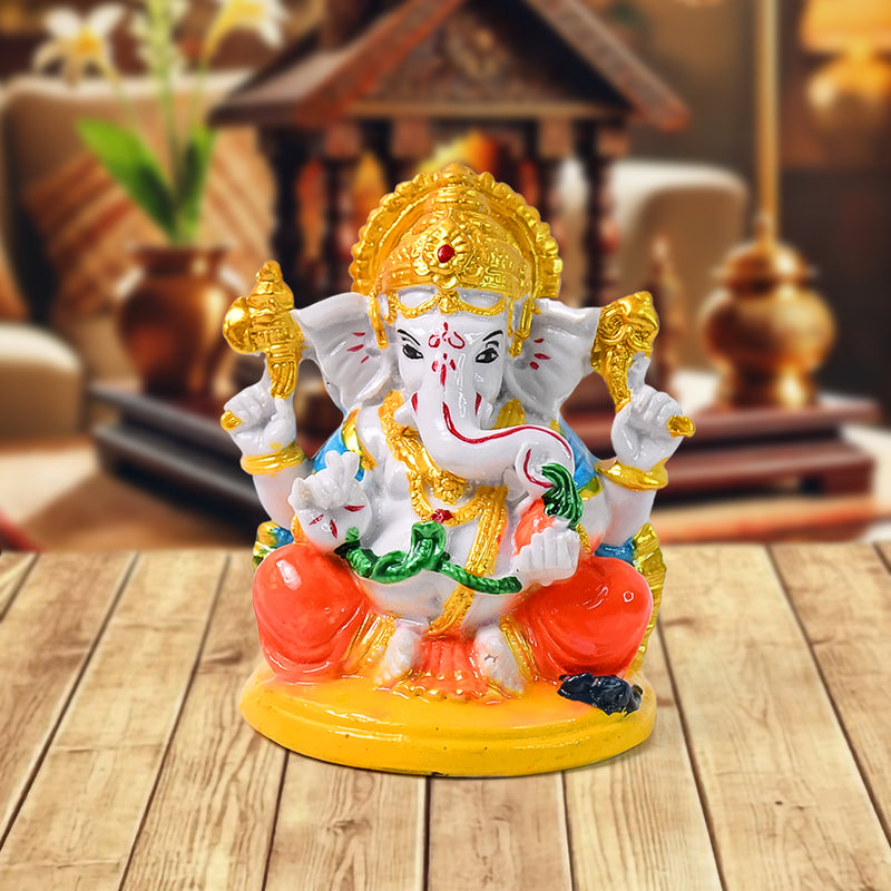 Lord Ganesha Idol  Ganpati Statue  Ganpatii Bappa Showpiece For Gifts (1 Pc)