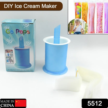 5512 Homemade Popsicle Maker Manual Ice Cream Machine With Approx 20 Pcs Packing Bag Popsicle Mold Convenient Maker Manual Ice Cream Machine For Kids Adults Diy Reusable