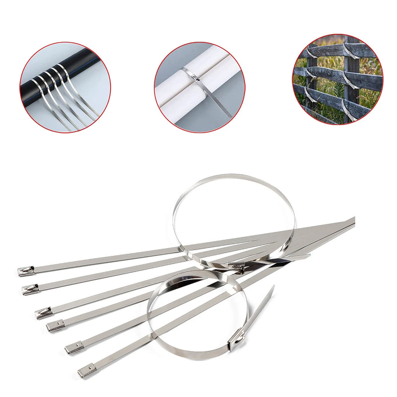 Stainless Steel Cable Tie  (4.6x100mm  10 Pcs Set)