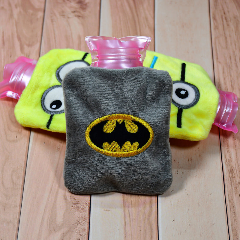 6505 Batman Small Hot Water Bag With Cover For Pain Relief Neck Shoulder Pain And Hand Feet Warmer Menstrual Cramps.