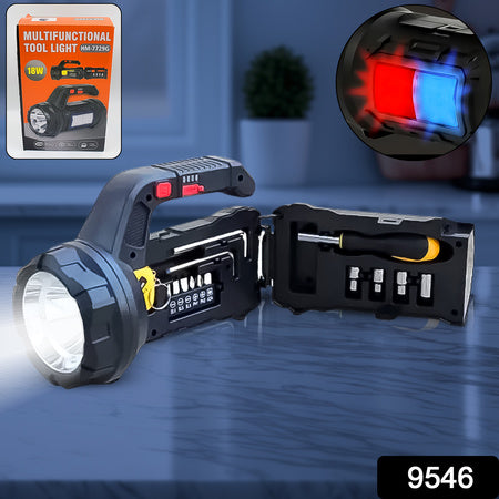 Multi Functional Sos Light With Tool Box Torchlight (18 W)