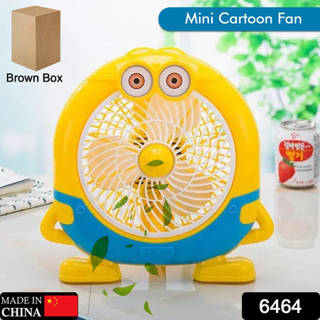 6464 Plastic Cute Mini  Cartoon Electric Usb Fan Desk Fan For Children (Battery Not Include)