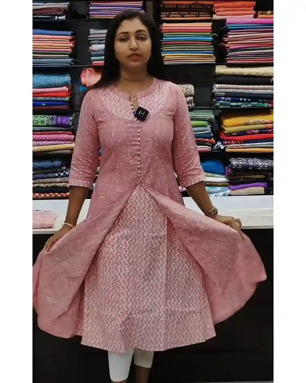 Pink Cotton Kurti