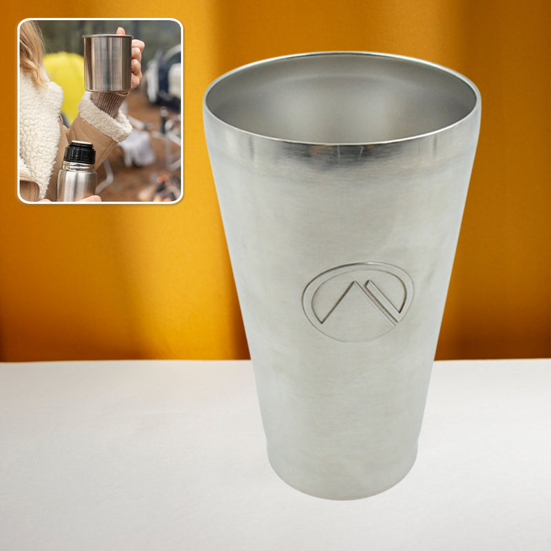 5780 Stainless Steel Vacuum Insulated Travel Mug Glass Reusable Water Glassserving Unbreakable Drinking Glasses Plain Design For Everyday Use Drinks Water Tea Mug Outdoor Home Office (1 Pc)