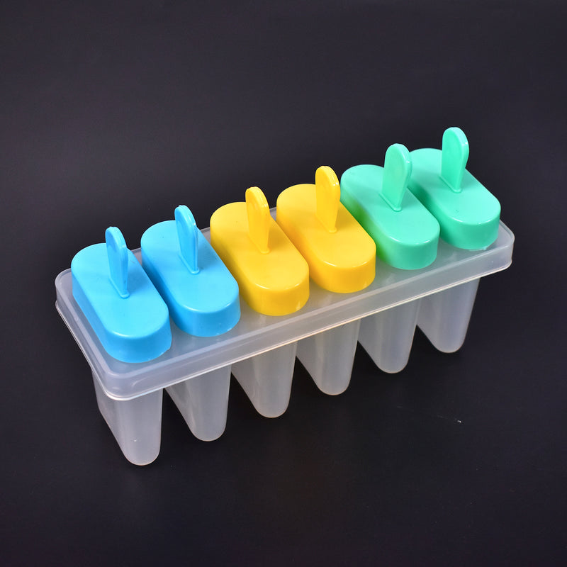 7167 Ice Candy Maker Upgrade Popsicle Molds Sets 6 Ice Pop Makers Reusable Ice Lolly Cream Mold Home-made Popsicles Mould With Stick