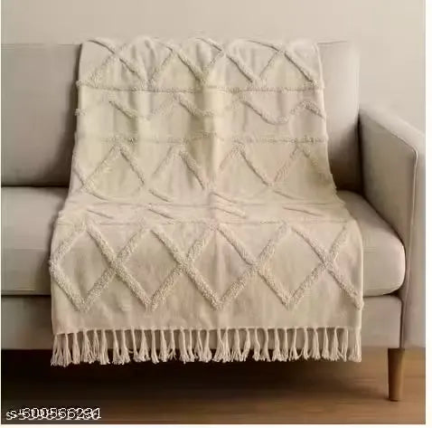 Designer Geometric Sofa Throw Blanket