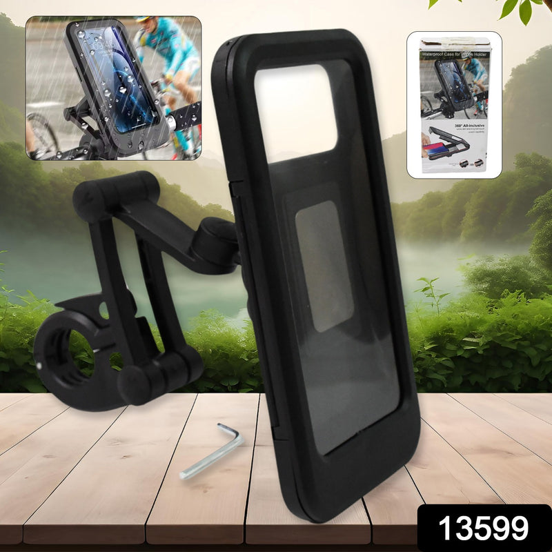 360 Rotation Bike Phone Mount Waterproof Cell Phone Holder (1 Pc)