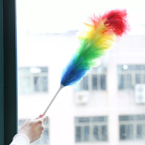 6321 Colorful Feather Duster  Microfiber Duster For Cleaning  Dusting Stick  Dusting Brush