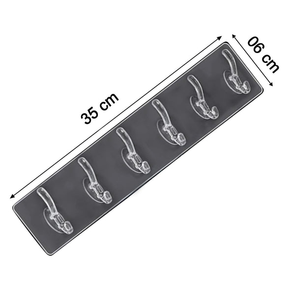 4654 Adhesive Transparent Heavy Duty Wall Hook