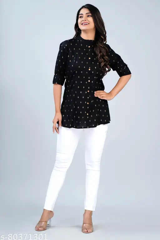 Adorable Fashionista Classy Print Superior Comfy Graceful Look Fashionable Trendy Fit & Flare Women Top