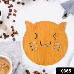 Square Bamboo Wood Table Place Mat Hot Pot Cup Mat Tea Coaster(1414 Cm  1 Pc)