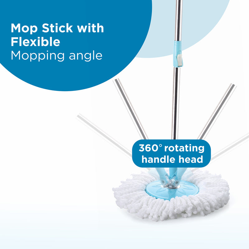 zzz 8714 Rapid Steel Spinner Bucket Mop 360 Degree Self Spin Wringing With 2 Absorbers For Home And Office Floor Cleaning Mops Set