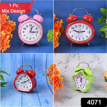 Mini Cute Alarm Clock Small Kids And Students (Mix Design  Color  1 Pc)