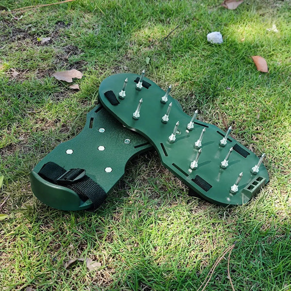 8502 Lawn Aerator Sandals Garden Grass Aerator Spiked Sandals Green Studded Shoes For Yard Patio Garden Excavation