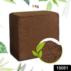 Cocopeat Block Organic Fertilizer And Soil Manure Potting Mixture For Home Gardening And Potted Plants (1 Kg.)