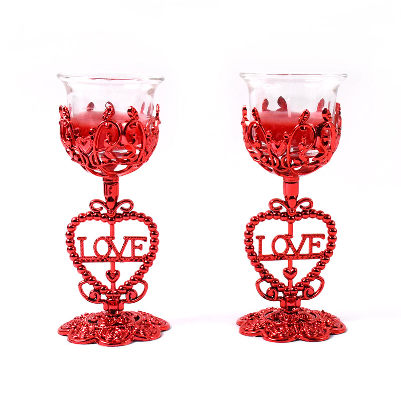 Tea Lights Holder Candle Stand (2 Pc Set)