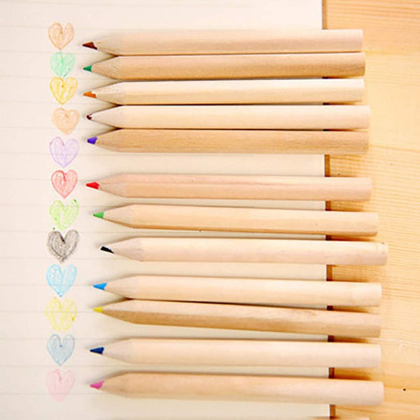 7957 12 Colouring Pencils Kids Set Pencils Sharpener Mini Drawing Colored Pencils With Sharpener Kawaii Manual Pencil Cutter Coloring Pencil Accessory School Supplies For Kid Artists Writing Sketching