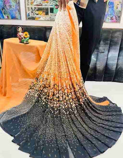 SILKENAURA SAREE FANCY GEORGETTE WITH UNSTITCHED BLOUSE