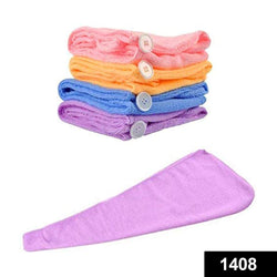 1408 Quick Turban Hair-drying Absorbent Microfiber Toweldry Shower Caps