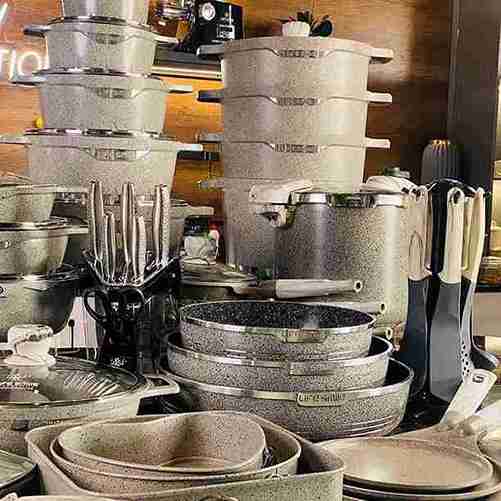 Complete Kitchen Set with Cookers, Pans, and Fry Pans
