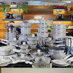 Complete Kitchen Set with Cookers, Pans, and Fry Pans