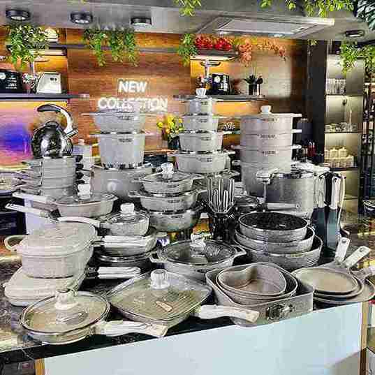 Complete Kitchen Set with Cookers, Pans, and Fry Pans