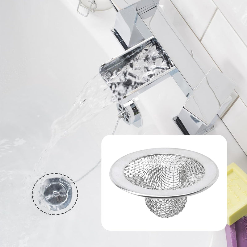 Stainless Steel Kitchen Sink Strainer (2 Pc Set)