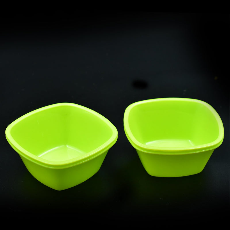 2427 Square Plastic Bowl For Serving Food (Pack Of 4)