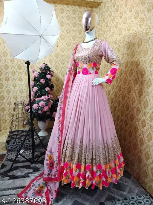 PINK WOMEN SUIT WITH DUPATTA SET