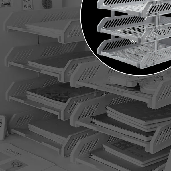 8865 File Cabinets Storage Rack Magazine Newspaper Rack Filing Cabinet Four-layer File Rack Stacking Rack Desktop File Storage Rack Office Data File Rack Drawer Type Classification Cabinet Desktop File Holder Organizer For Office (4layer  3 Layer)