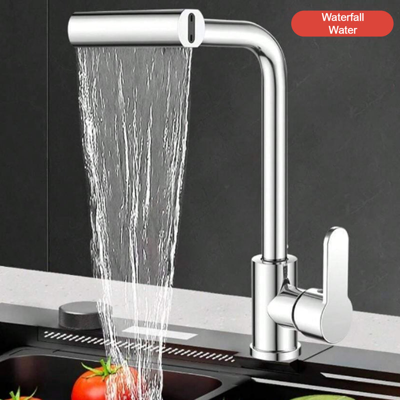 7575 Multifunction Shower Waterfall Kitchen Faucet 360 Rotation Waterfall Kitchen Faucet Touch Kitchen Faucet Faucet Extender For Kitchen Sink Swivel Waterfall Kitchen Faucet For Washing Vegetable Fruit (4 In 1 )