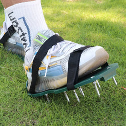 8502 Lawn Aerator Sandals Garden Grass Aerator Spiked Sandals Green Studded Shoes For Yard Patio Garden Excavation