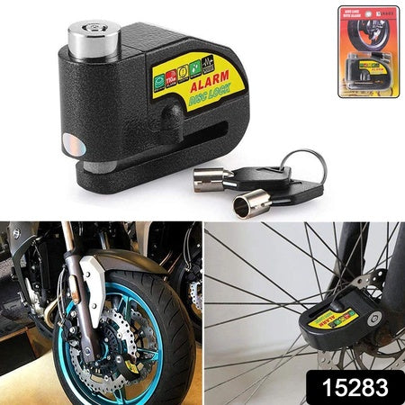 Alarm Disc Lock Motorbike Anti-theft Disc Brake Lock (1 Pc  With 2 Key)