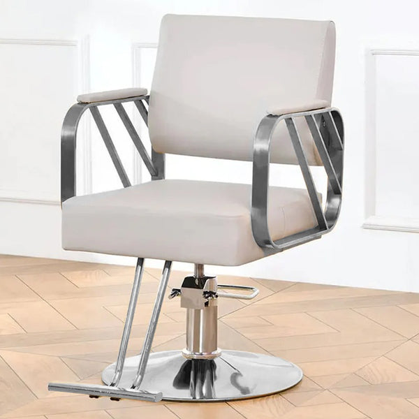 9362 Salon Chair Hydraulic Chair For Business Or Home Simplicity Barber Chair Salon Beauty Spa Shampoo Hair Professional Hydraulic Styling Chair (Silver 1 Unit )