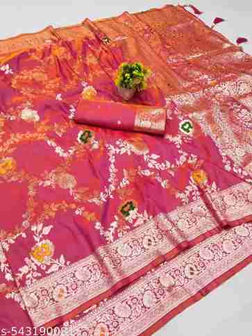 Radiant Orange Saree A Celebration of Grace & Elegance