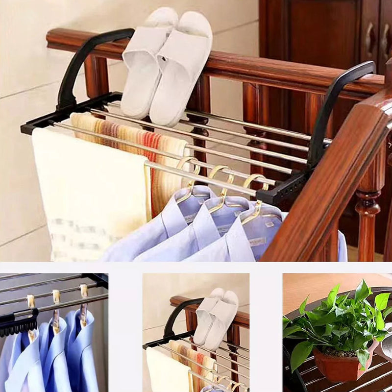 7620 Steel Small Hanging Rack Cloth Drying Rack For Home Balcony And Window