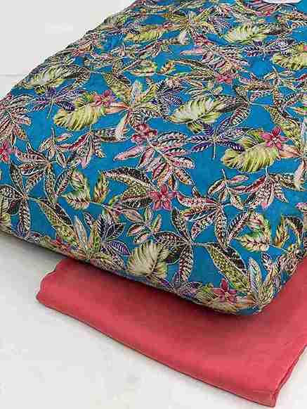 Beautiful natural crepe embroidery Saree