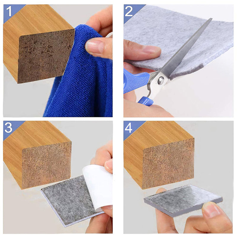 9134 Furniture Pad Square Felt Pads Floor Protector Pad For Home  All Furniture Use (Pack Of 4 Pc)