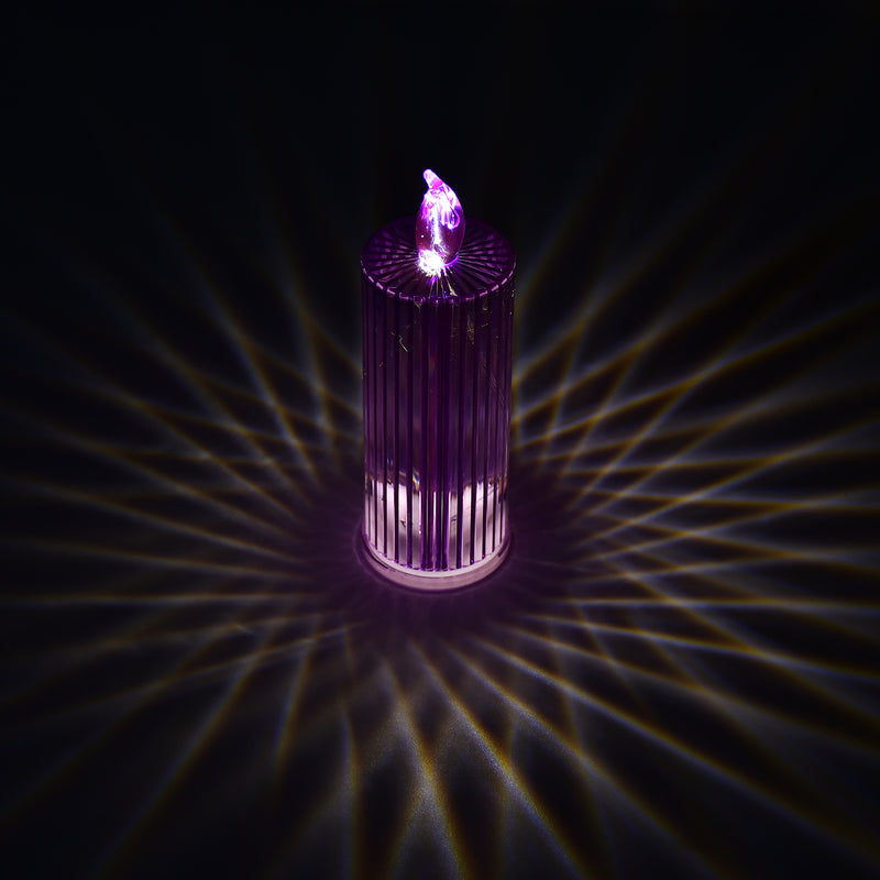 6243 Big Simple Candles For Home Decoration Crystal Candle Lights (Multicolor)