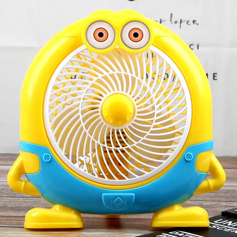 6464 Plastic Cute Mini  Cartoon Electric Usb Fan Desk Fan For Children (Battery Not Include)