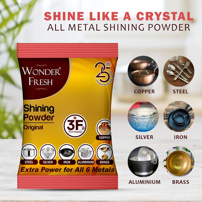 Shining Powder Cleans And Polishes Copper Brass Silver Aluminum Iron And Steel Removes Tarnish And Oxidation (200 Gm)