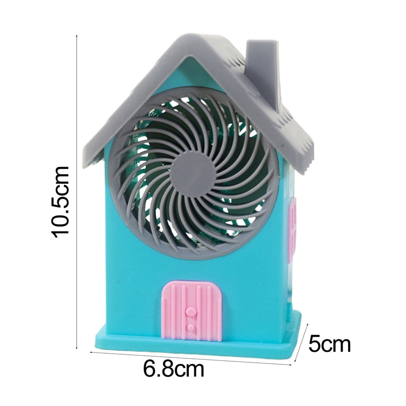 4799 Mini House Fan House Design Rechargeable Portable Personal Desk Fan For Home  Office  Kids Use (Battery Not Include)