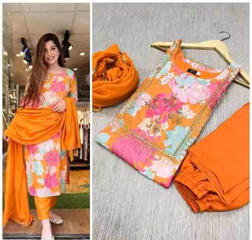 Kurta With Dupatta And Bottomwear