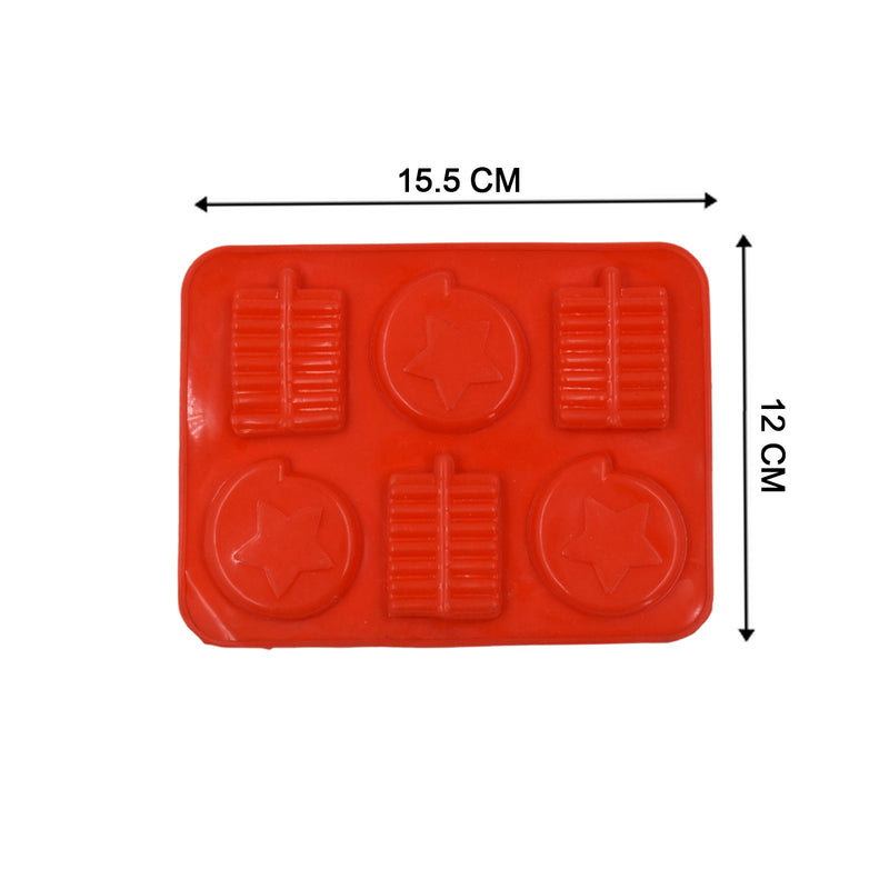 4882 6cavity Chocolate Mould Tray  Cake Baking Mold  Flexible Silicon Ice Cupcake Making Tools