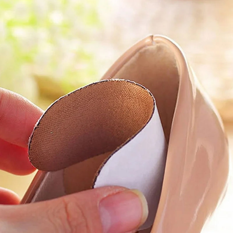 Fabric Sticky Shoe Back Heel Insoles Protector Liner Pads (1 Pair)