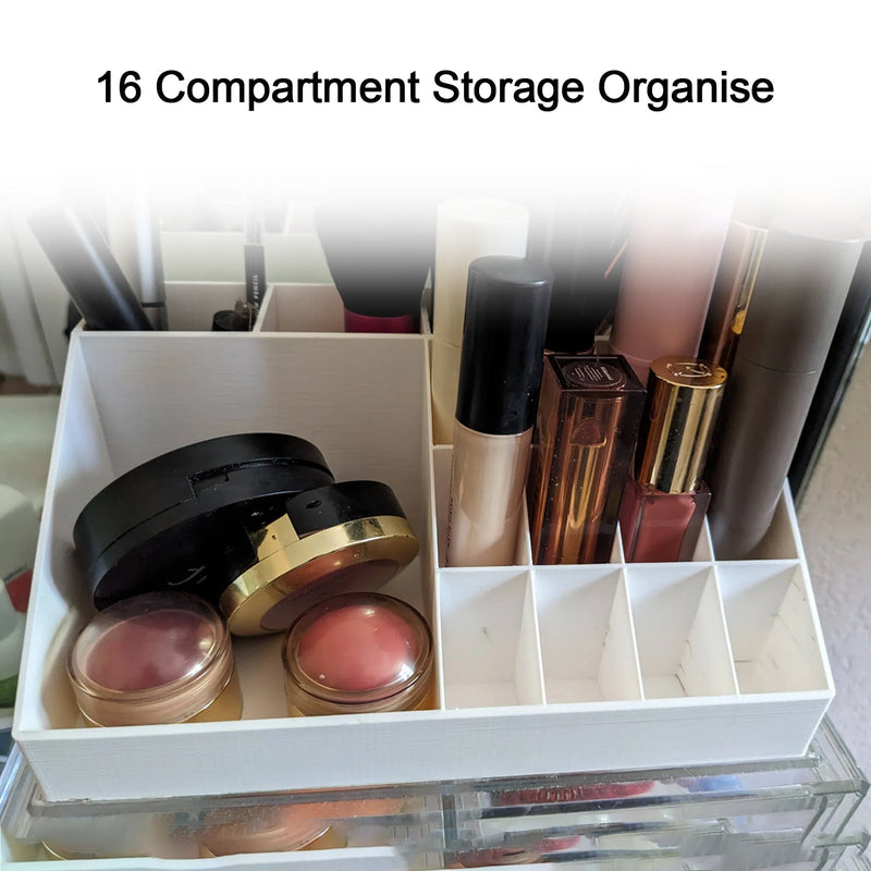 Makeup Organiser Cosmetic Makeup Lipstick Storage Box With Drawer Plastic Case Holder Skin Care Products (1 Pc)