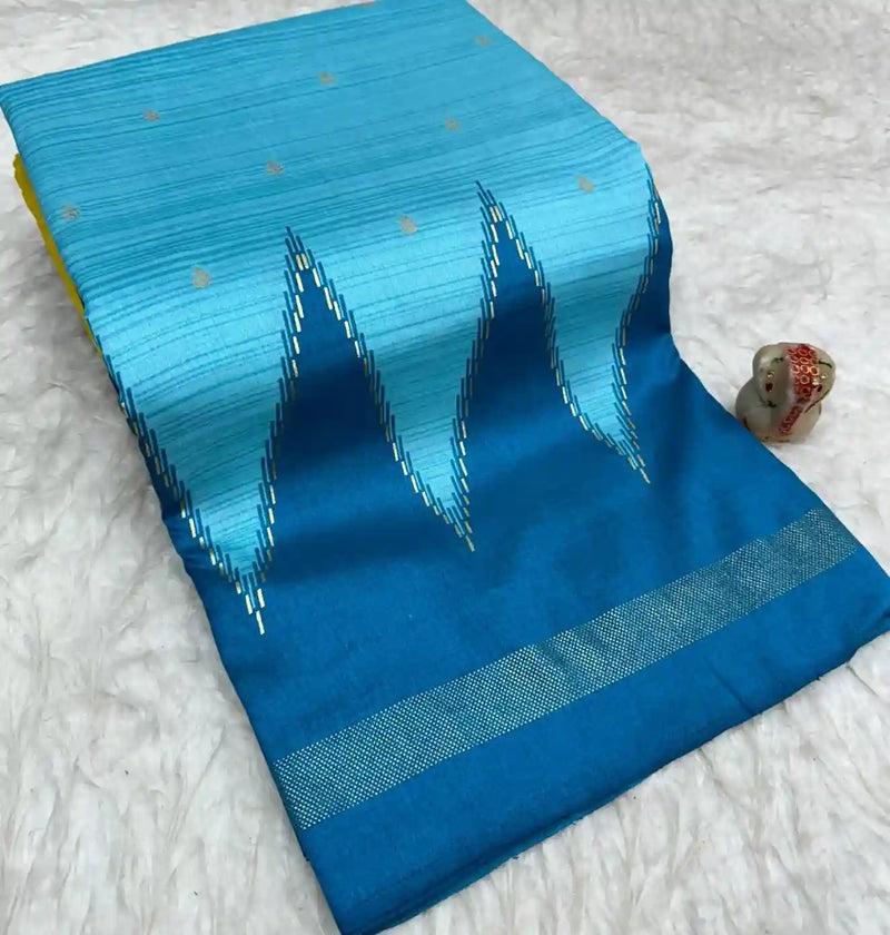 Pure Dupion silk saree  with patola prints & Ikkat printed blouse