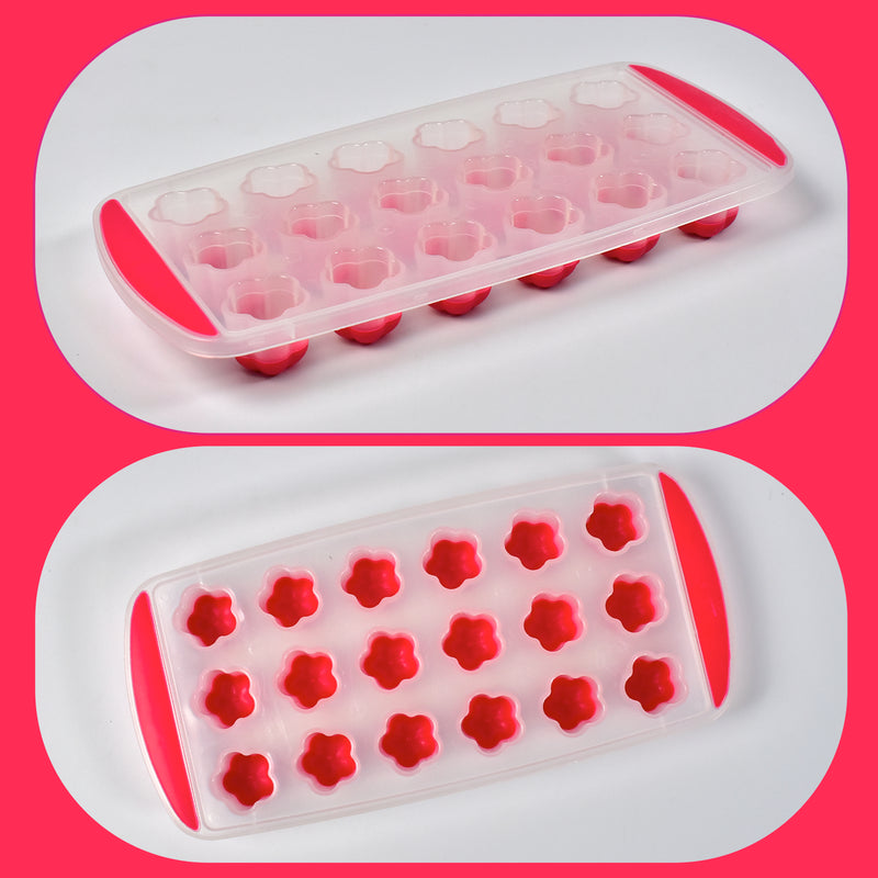 7165 Ice Mould Flower Shape 18 Cavity Mould Ice Tray Sphere Ice Flower Mould Small Ice Flower Tray Mini Ice Cube Tray